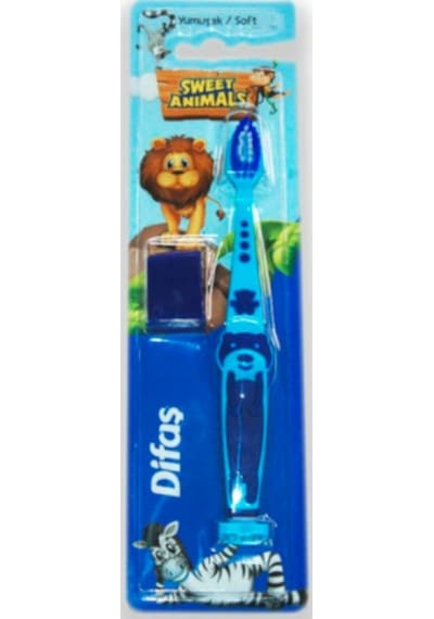 Difaş Sweet Animals Kapaklı Çocuk Diş Fırçası Soft