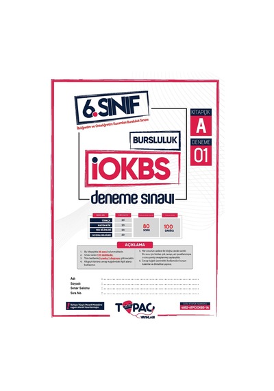 2026 6.sınıf Maarif Modeli İOKBS-Bursluluk 6lı Deneme Sınav Paketi Yeni Sistem Dijital Çözümlü