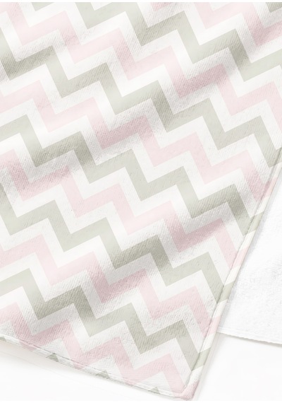Zikzak Geometrik Modern Plaj Havlusu - Pastel Pembe Gri Minimalist Havuz Deniz Banyo Sahil Örtüsü Kumlu Bahçe