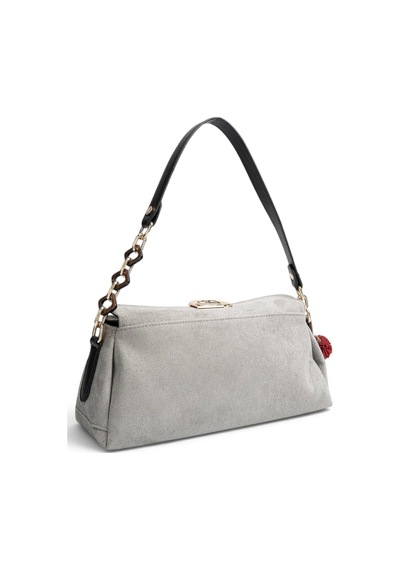 Silver & Polo Silver Polo Füme - Siyah Süet Kadın Omuz Çantası Sp1294