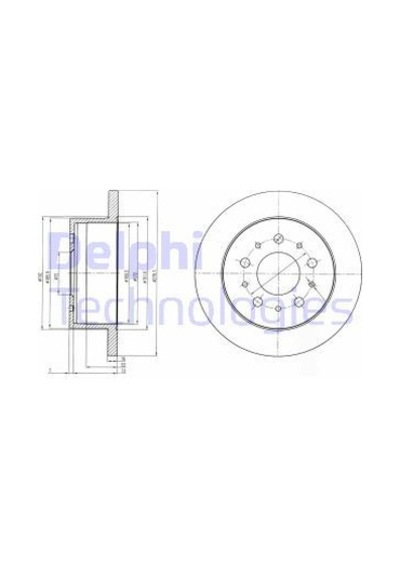 DELPHI BG4061 FREN DİSKİ ARKA DUCATO III 06- / BOXER III 06- / JU