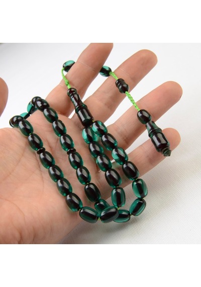 Kapsül Kesim 12x8 Mm Ateş Kehribar Sistem Püsküllü Tesbih Mavi 05930158