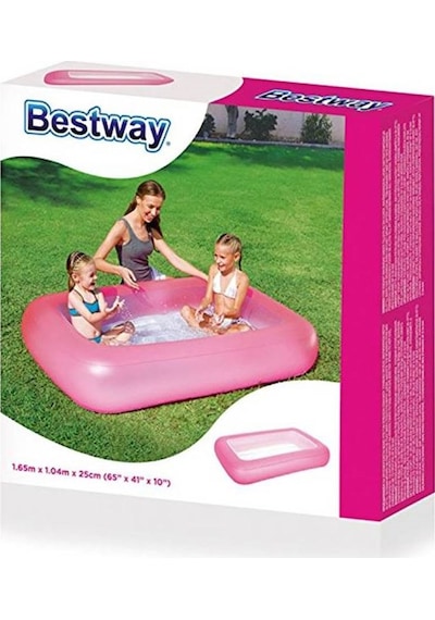 Pompa Seçenekli- Bestway 51115 Şişme Zeminli Bebek Çocuk Havuzu Mavi Çok Renkli