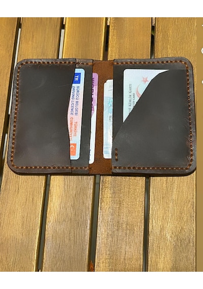 Parla Leather Liberta V2 El Yapımı Hakiki Deri Kart Cüzdan Taba