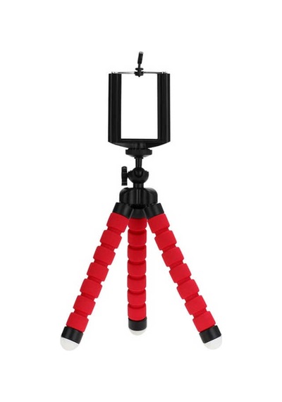 Ahtapod Tripod Tr1 Kısa Tripod Sünger Ayaklı Kırmızı