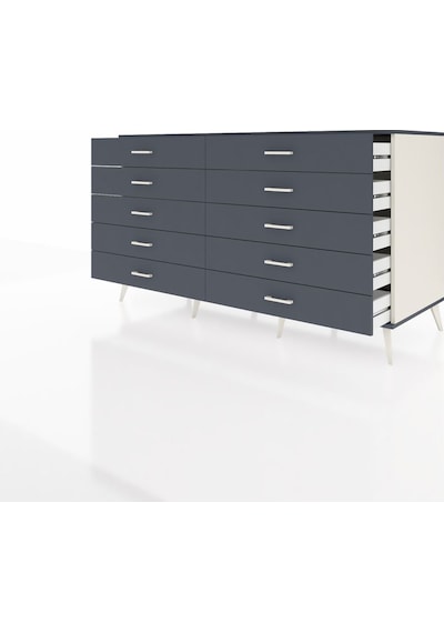 Kronos Konsol 10 Çekmeceli 176x59x99 Aytaşı-antrasit Aytaşı-antrasit