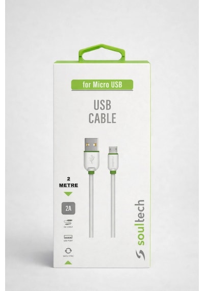 Soultech 2 Metre Micro Usb Şarj Ve Data Kablosu Dayanıklı & Hızlı Şarj