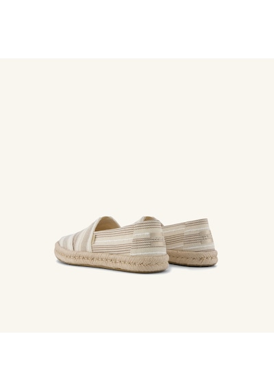 10023038 Natural Espadril Kadın 10023038 Toms Alpargata Rope 2.0 Natural Metallic Stripe Açık Bej