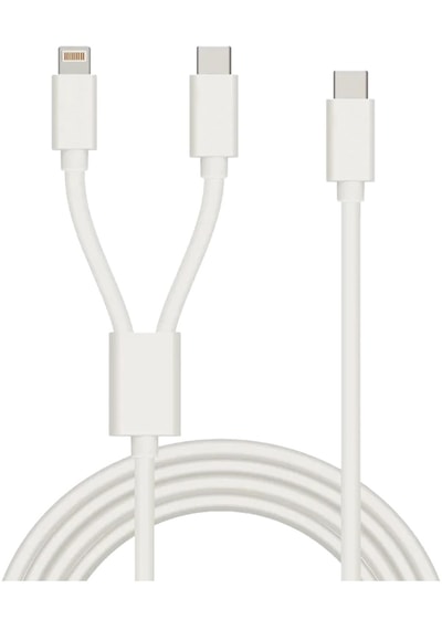 Schitec SCHSX31C 2 İn1 5A 120 W Type-C Type-C Lightning Hızlı Şarj Kablosu 120 CM