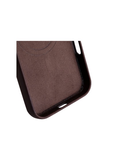 Bloomcase Premium Mono Espresso Brown Apple iPhone Uyumlu 17 Pro Max/ 18 Pro Max 6.9" Hakiki Deri Magsafe Kılıf Kahverengi