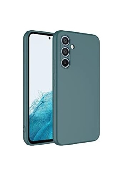 Galaxy A54 İle Uyumlu Kapak İçi Kadife Kamera Korumalı Lansman Silikon Kılıf - Yeşil 50 x 22