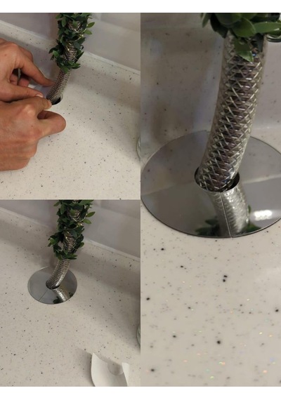 2 Adet Musluk Aynası,doğal Gaz Boru Aynası,yapışkanlı Musluk Aynası 2 Açık Siyah