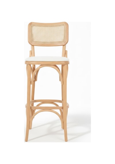 Sofa Hazeranlı Ahşap Bar Sandalyesi Natural