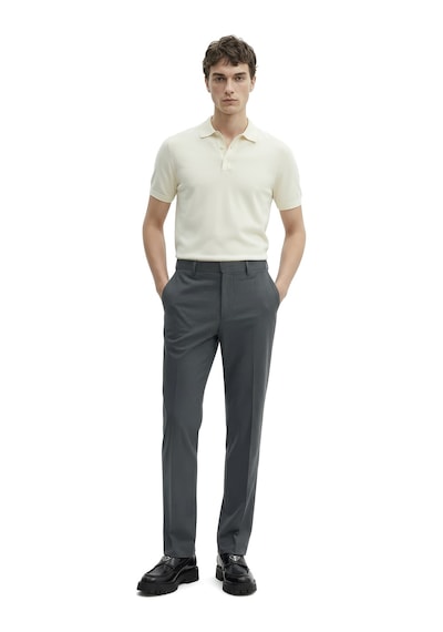 Düz Kumaş Slim Fit Klasik Erkek Pantolon Rafael Füme