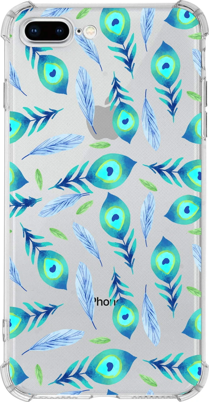 Printify Apple Uyumlu iPhone 7 Plus Devil Eye 3 Baskılı Şeffaf Köşe Korumalı Antişok Kılıf 0166c