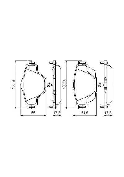 Citroen C4 X 1.2 Puretech 2022-2026 Bosch Arka Balata Netpar25827 Hns