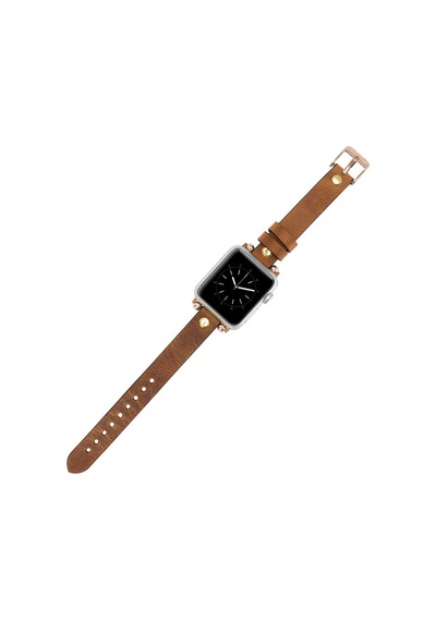 Apple Watch Uyumlu Deri Kordon 38-40-41mm Gt G19 Taba