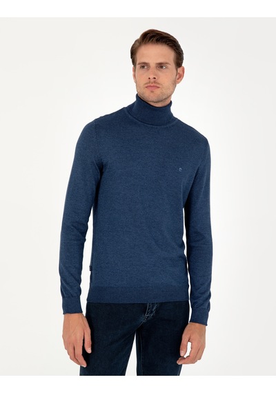 Pierre Cardin Erkek İndigo Melanj Kazak /triko 50296602-vr155 İndigo Melanj