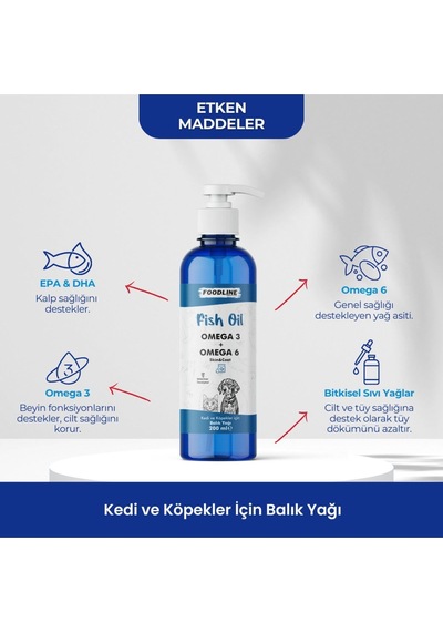 Foodline Fish Oil 200 Ml Omega 3&6 İçerikli