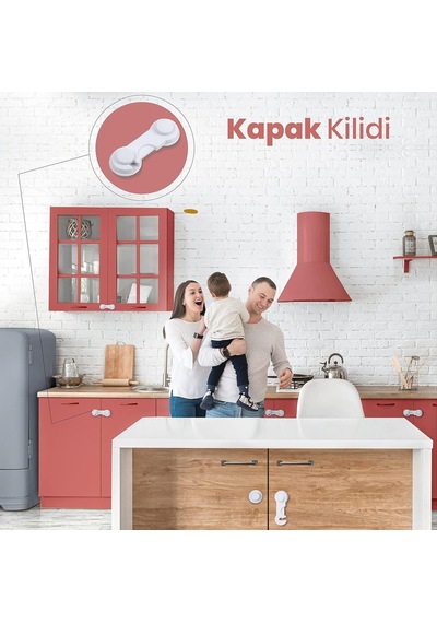 İdeal Baby 10 Parça Bebek Güvenlik Seti, Çok Amaçlı Çocuk Emniyet Kilidi Çok Renkli