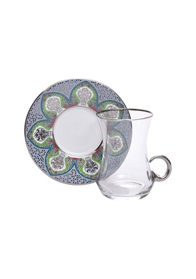 Decorium Çay Takımı Kulplu 12 Prc Arzhane M01868 Çok Renkli