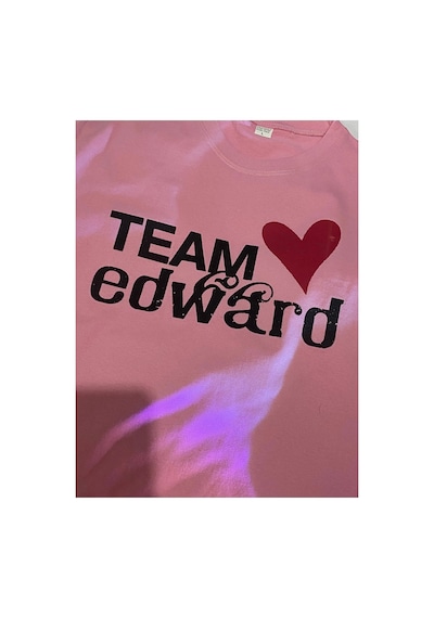 Tarzsokak Y2k Twilight Team Edward Tshirt Pembe
