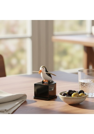 Sunup Sn-28780 Penguen Figürlü Basmalı Kürdan Saklama Kutusu Kürdanlık Diğer