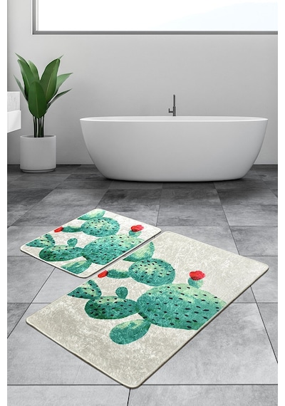 Chilai Home Green Djt 2 Lı Set Banyo Halısı Çok Renkli