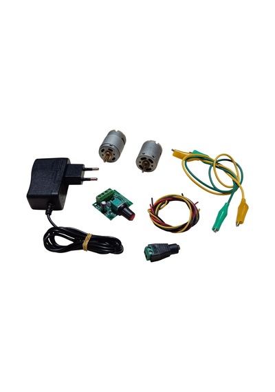 Dc 12v Adaptörlü Motor Hız Devri Kontrol Kartı İle 2 Tip Güçlü Motor Hız Devir Pwm Ayarı Öğrenci Hobi Deney Seti