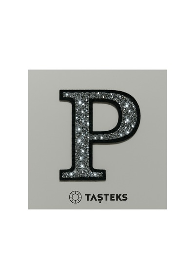 Taşlı Ütülenebilen Veya Sticker Olarak Kullanılabilen 6cm P Harfi