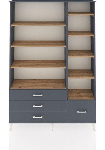 Arges Dolap 9 Raflı 4 Çekmeceli 132x30x195 Antrasit-çam/antrasit Atlas Çam/antrasıt Arges Dolap 9 Raflı 4 Çekmeceli 132x30x195 Antrasit-çam/antrasit Atlas Çam/antrasıt