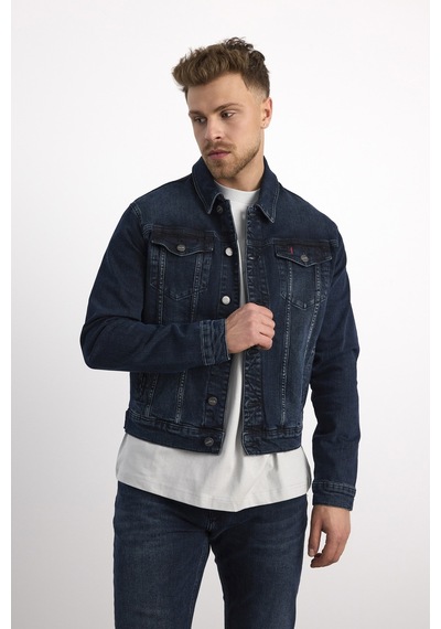 Vigoss Actıon Erkek Battal Denim Ceket B96234-73540 Mavi - Siyah