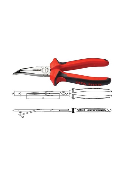 Ceta Form 160MM E16-11-0160 Eğri Kargaburun Parlak Krom/Duotech