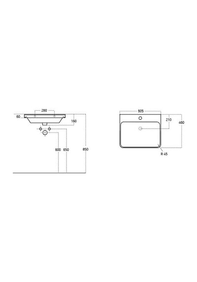 Sanovit Luxury 60 CM Konsollu Lavabo Beyaz