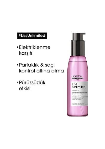 Paris Serie Expert Liss Unlimited Elektriklenme Karşıtı Keratinli Bakım Yağı 125ml