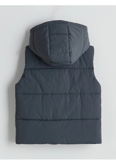 Lc Waikiki Lcw Kids Gri Kapüşonlu Erkek Çocuk Yelek Dark Grey