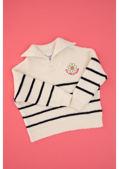 U.s. Polo Assn. Kız Çocuk Krem Kazak /triko 50316289-vr071 Krem