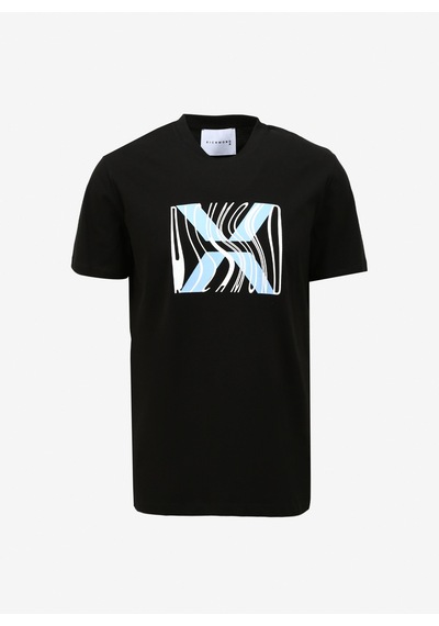 John Richmond Bisiklet Yaka Siyah Erkek T-shirt Uma23001ts