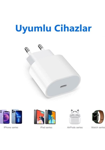 Apple iPhone Tüm Serilerle Uyumlu 20w Hızlı Şarj Başlığı Apple iPhone 11/12/13 Pro Ve Pro Max
