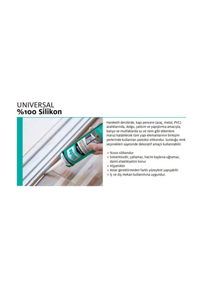 Universal %100 Silikon Beyaz 280 Ml 20'li Koli