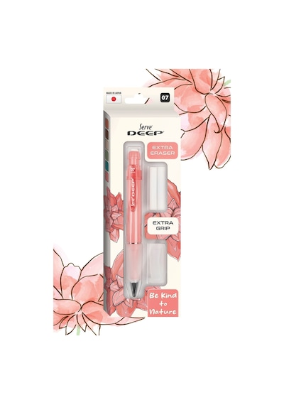 Serve Deep Versatil Kalem 07mm- Toprak Tonları - Yedekli Set Grip Ve Silgi Mercan Mercan