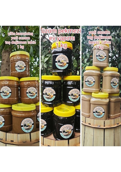Eko 3 Lü Paket Tahin, Pekmez,beyaz Tahin 3 Kg