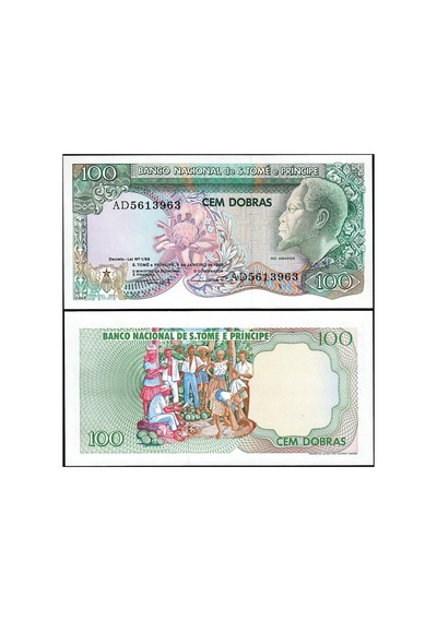 Saint Thomas & Prince 1982 Yılı 50-100-500-1000 Dobras Kağıt Para Set Çil Unc 4'lü Set Koleksiyon