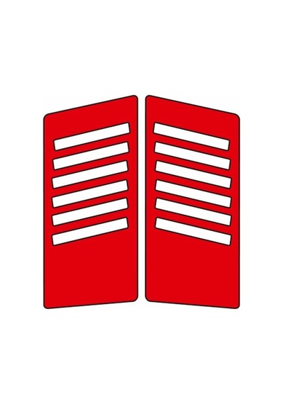 Cg Kırmızı Yan Kapak Sticker Standart