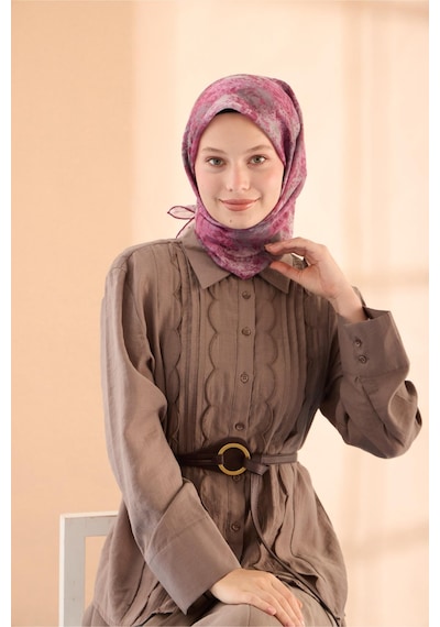Silk Home Soft Eşarp 73095-21 Fuşya, Gri, Füme, Sisli Yeşil