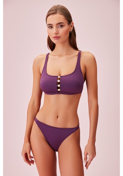 Suwen Yanı Bantlı Dokulu Bikini Alt Sb24495t1325
