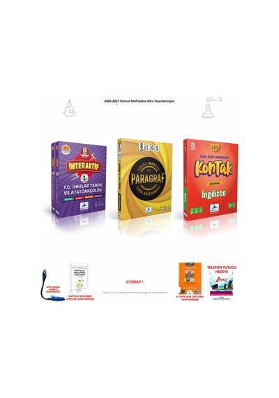 Paraf 8. Sınıf Sözel Mantık Ve Paragraf, İngilizce 3 Kitap Seti