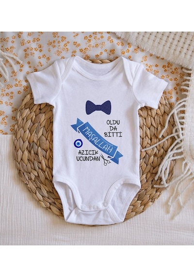 Bitmeyenkartus Bk Kids Sünnet Tasarımlı Bebek Body Zıbın - Model 3 Çok Renkli