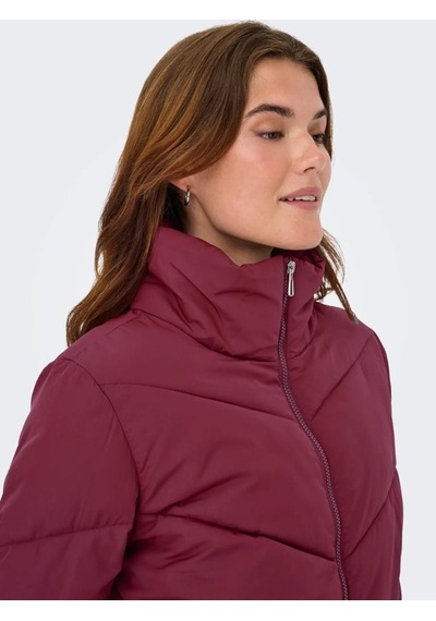 Only 15308639 Onlmaggı Cabernet Puffer Kadın Kıslık Mont Bordo