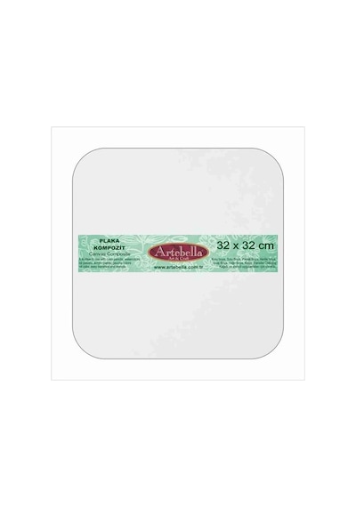 Kpkt3232 Artebella (Preslenmiş) Kompozit Plaka Kavisli Kare 32X32